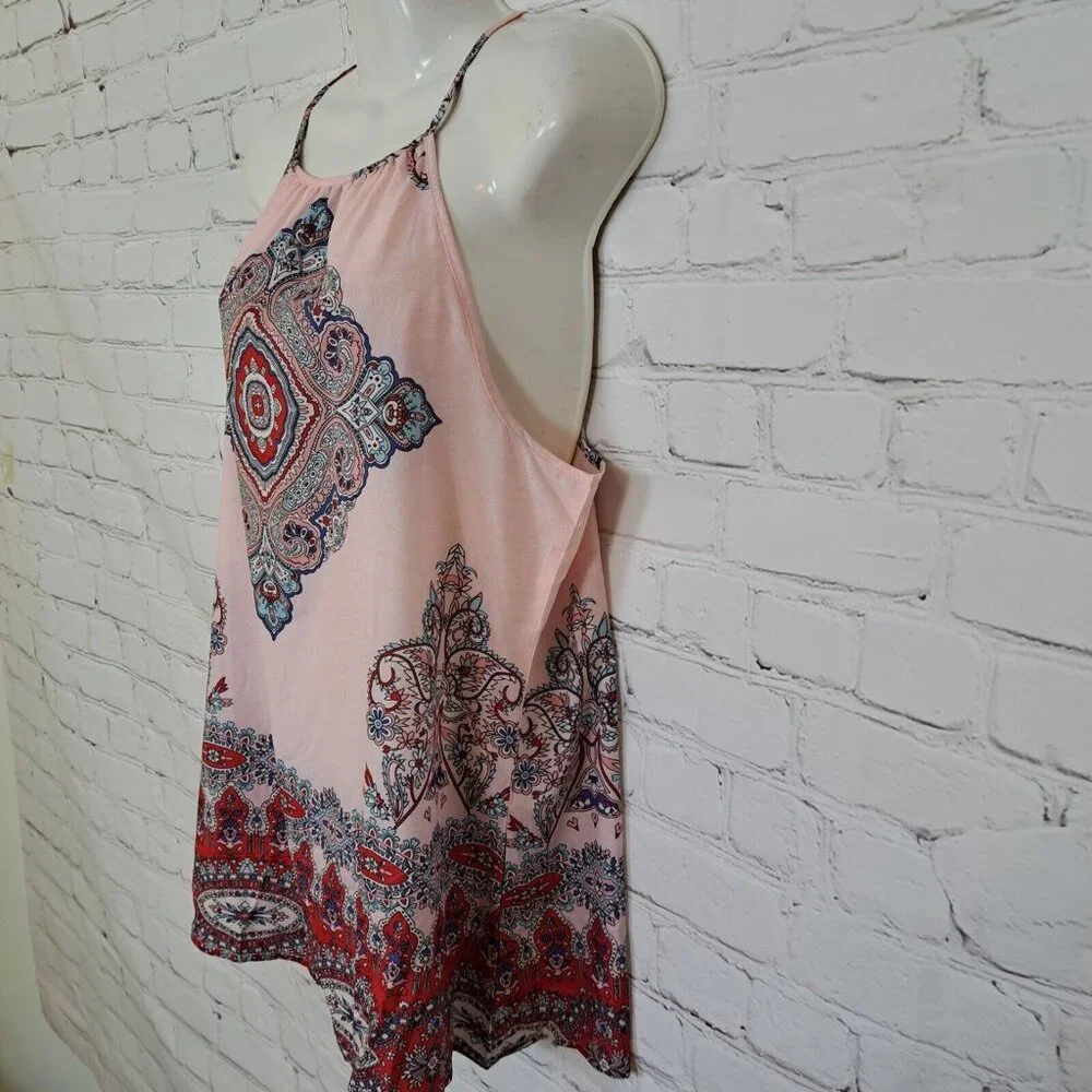 Yoins Paisley Print Halter Top Size Large